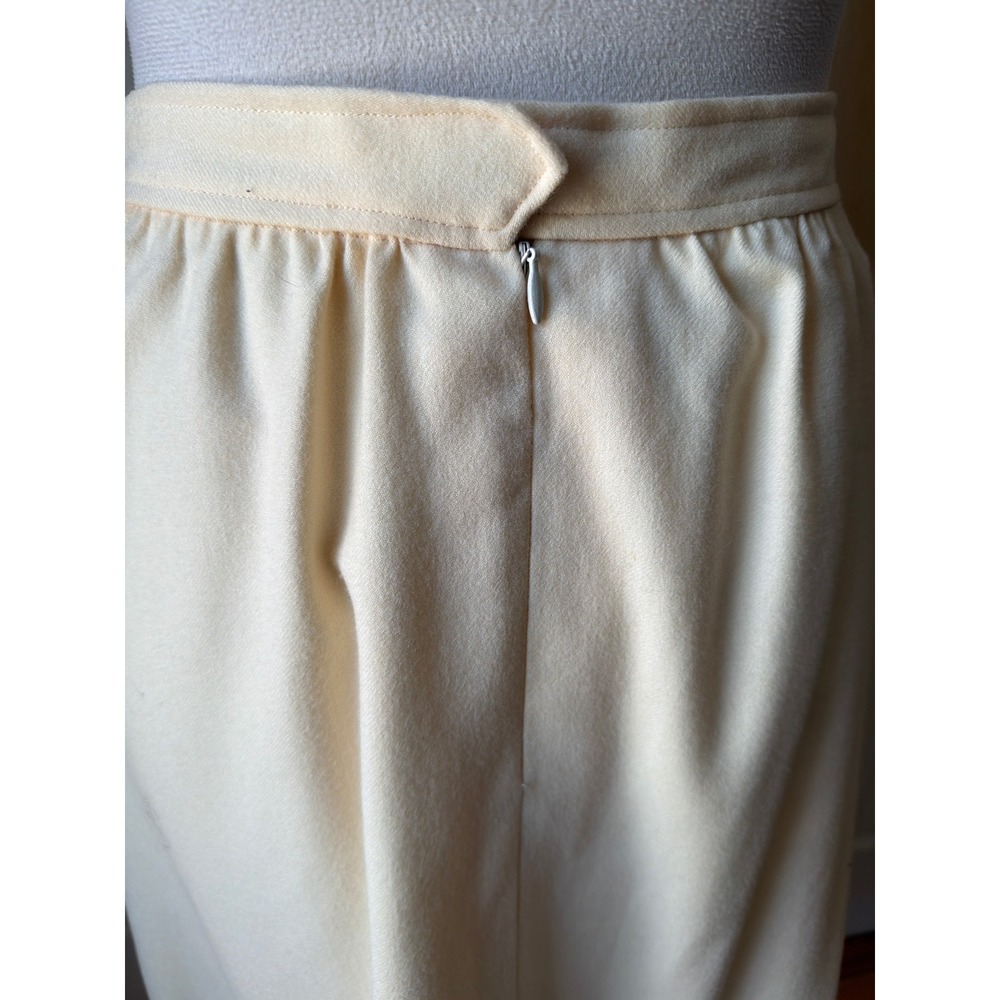 Evan Picone 3pc Suit Set Women 8/10 Cream Wool Blazer Skirt Pants Vintage USA - Picture 13 of 16